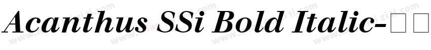 Acanthus SSi Bold Italic字体转换